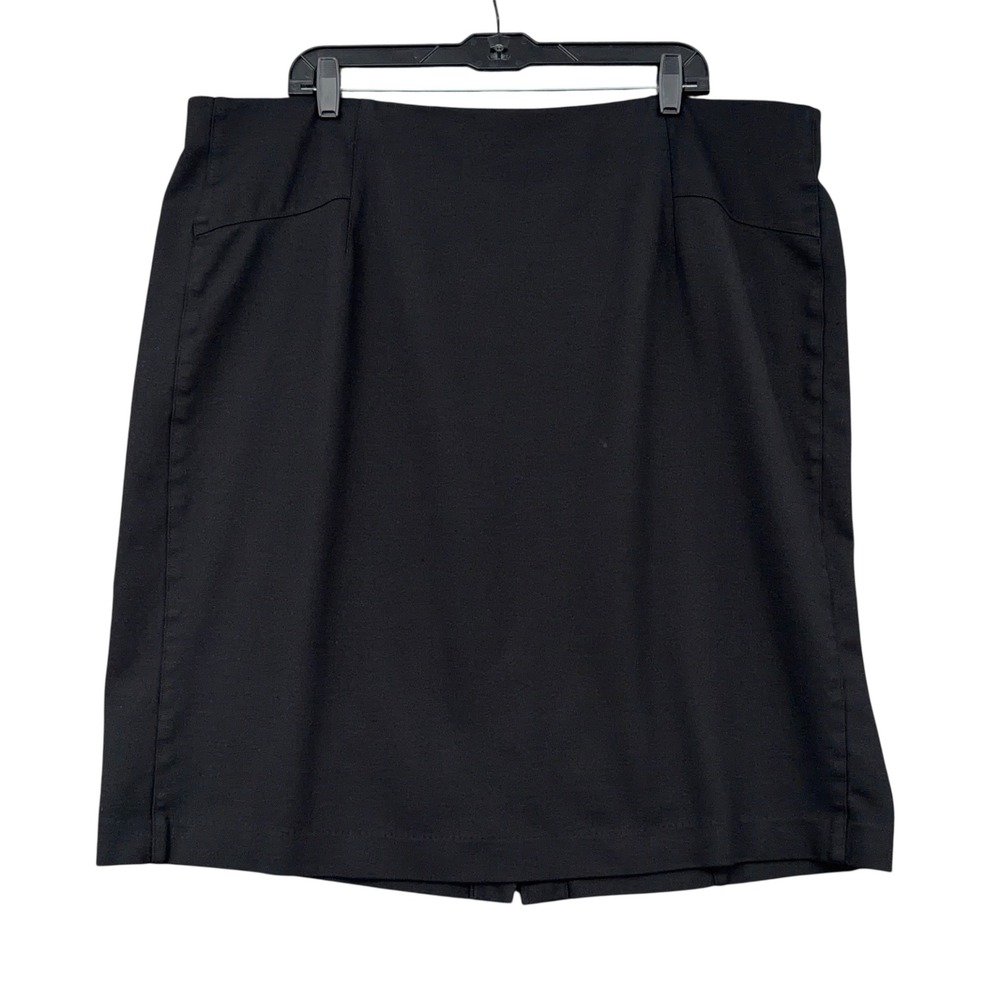 INC International Concepts Woman Black Ponte Pencil Skirt Plus Size 22W‎ Stretch